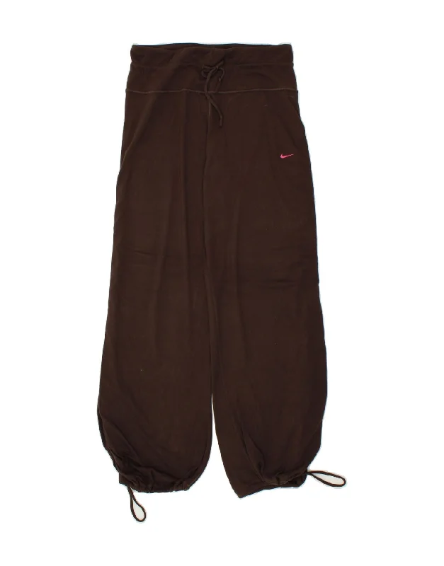 NIKE Womens Tracksuit Trousers UK 8/10 Small Brown