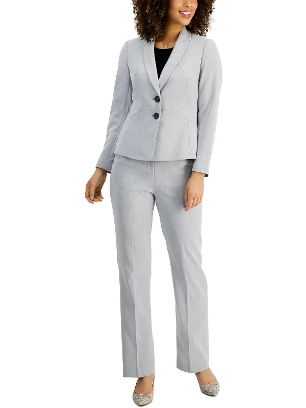 Petites Womens Business Career Two-Button Blazer