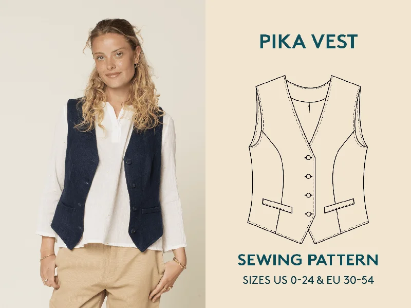 Pika Vest Sewing Pattern -Women's sizes