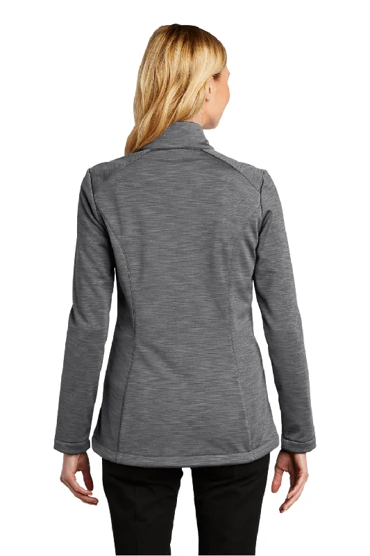 Port Authority Womens Stream Wind & Water Resistant Full Zip Jacket - Heather Graphite Grey