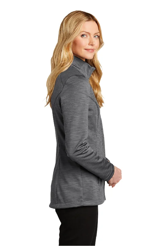 Port Authority Womens Stream Wind & Water Resistant Full Zip Jacket - Heather Graphite Grey