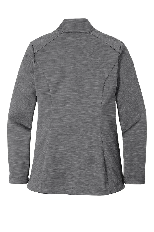 Port Authority Womens Stream Wind & Water Resistant Full Zip Jacket - Heather Graphite Grey