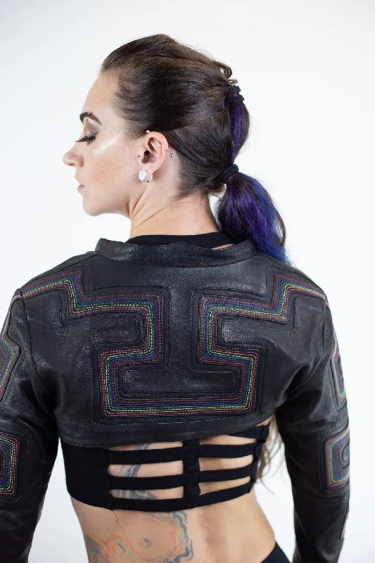 Rainbow Leather Sleeves