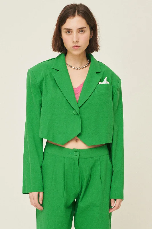 Sabrina Cropped Handkerchief Blazer