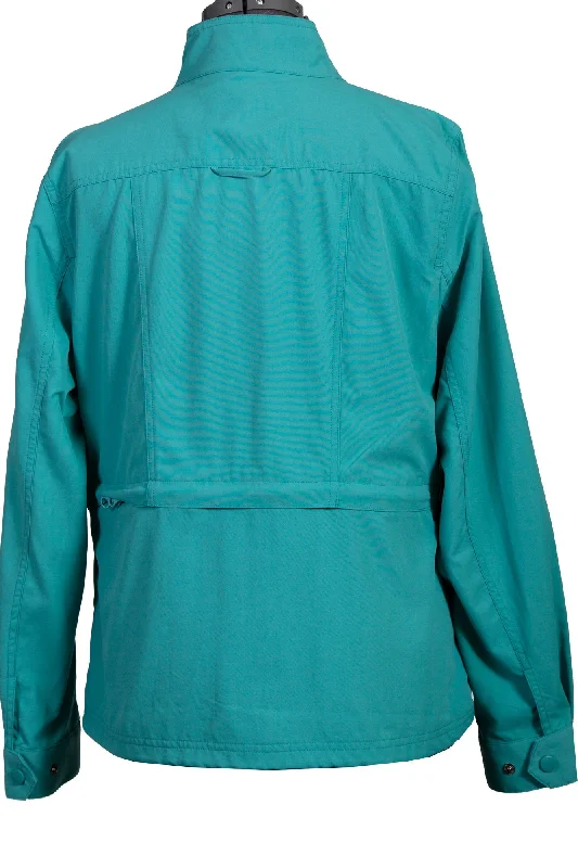 Scully Womens Teal Nylon Multi-Pocket Jacket