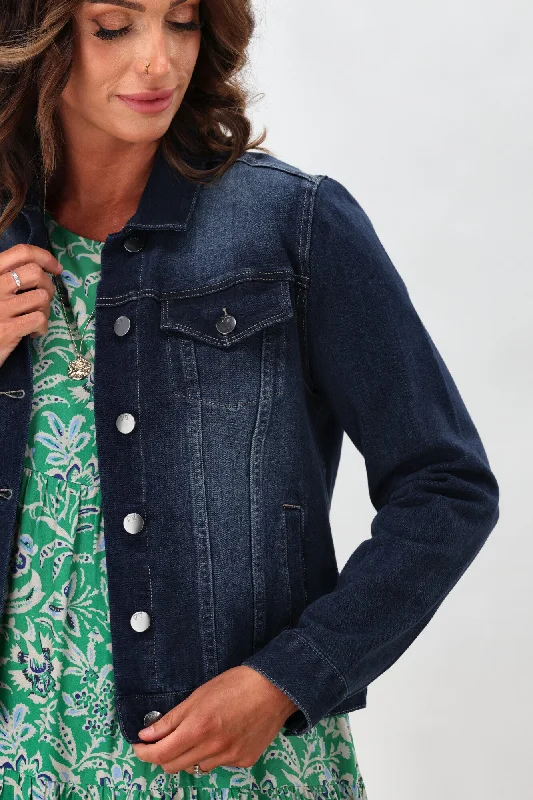 Sculpt Denim Jacket Dark Indigo