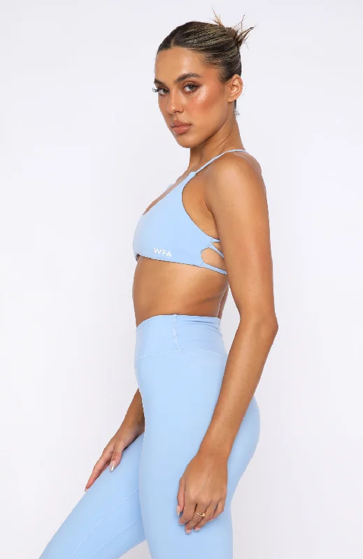 She's Healthy Sports Crop Sky Blue