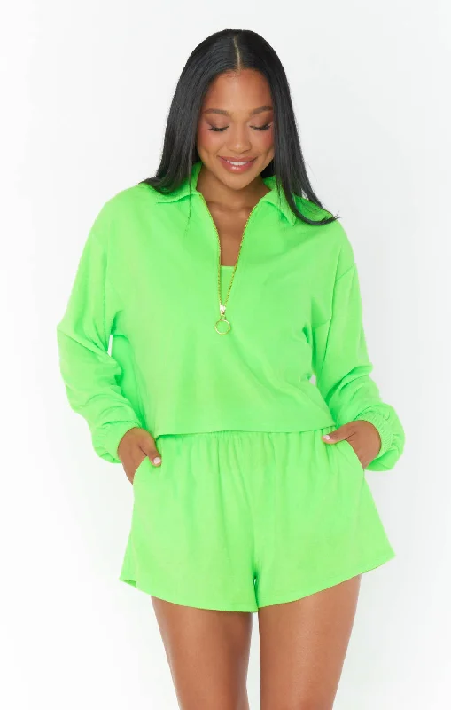 Spano Pullover ~ Neon Green Terry