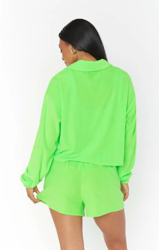 Spano Pullover ~ Neon Green Terry