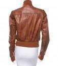 Super Bossy Women Bomber Brown Leather Jackets