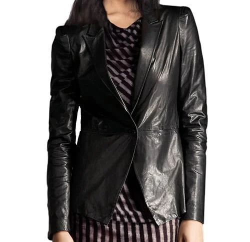 Super Fector Women Leather Blazers