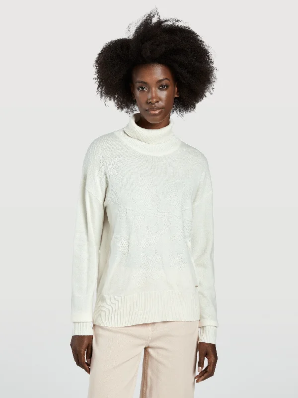 Turtleneck Sweater With Jacquard