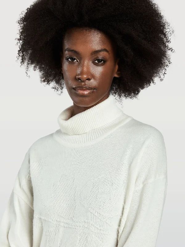 Turtleneck Sweater With Jacquard