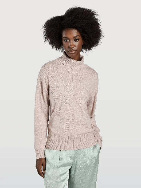 Turtleneck Sweater With Jacquard