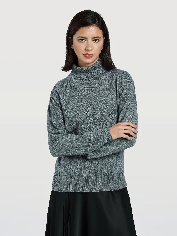 Turtleneck Sweater With Jacquard