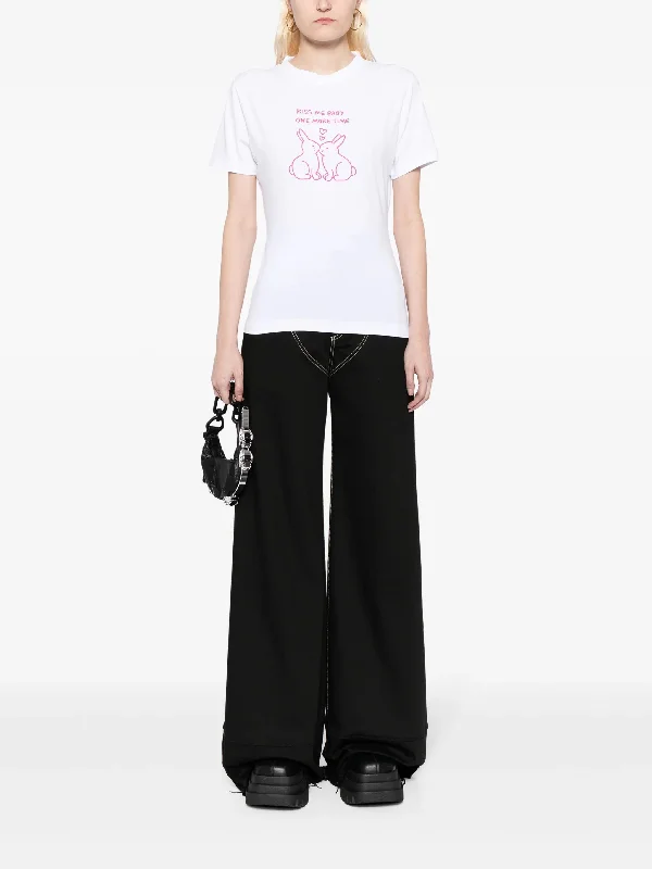 VETEMENTS Women Kissing Bunnies Fitted T-Shirt