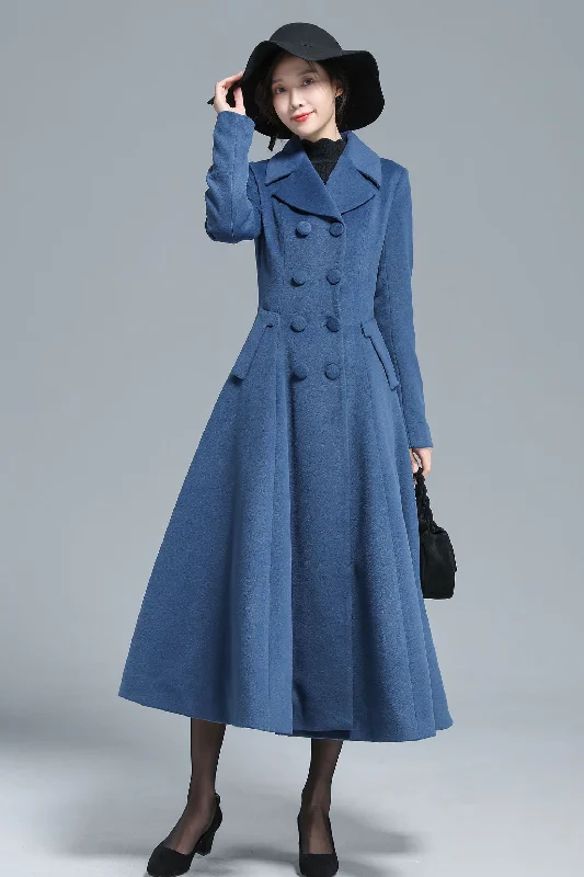 Vintage Inspired Long Wool Princess Coat Women 3127