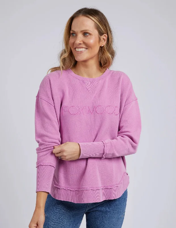 Washed Simplified Crew - Fuschia