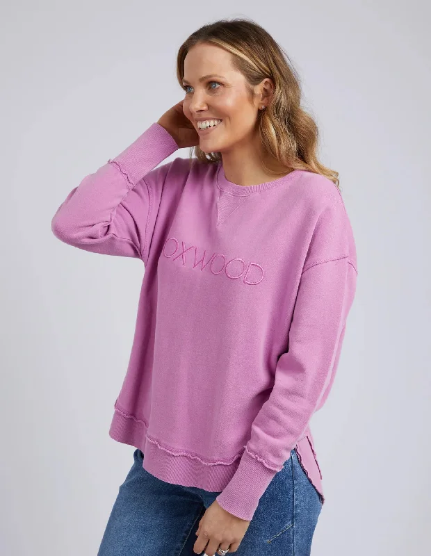 Washed Simplified Crew - Fuschia