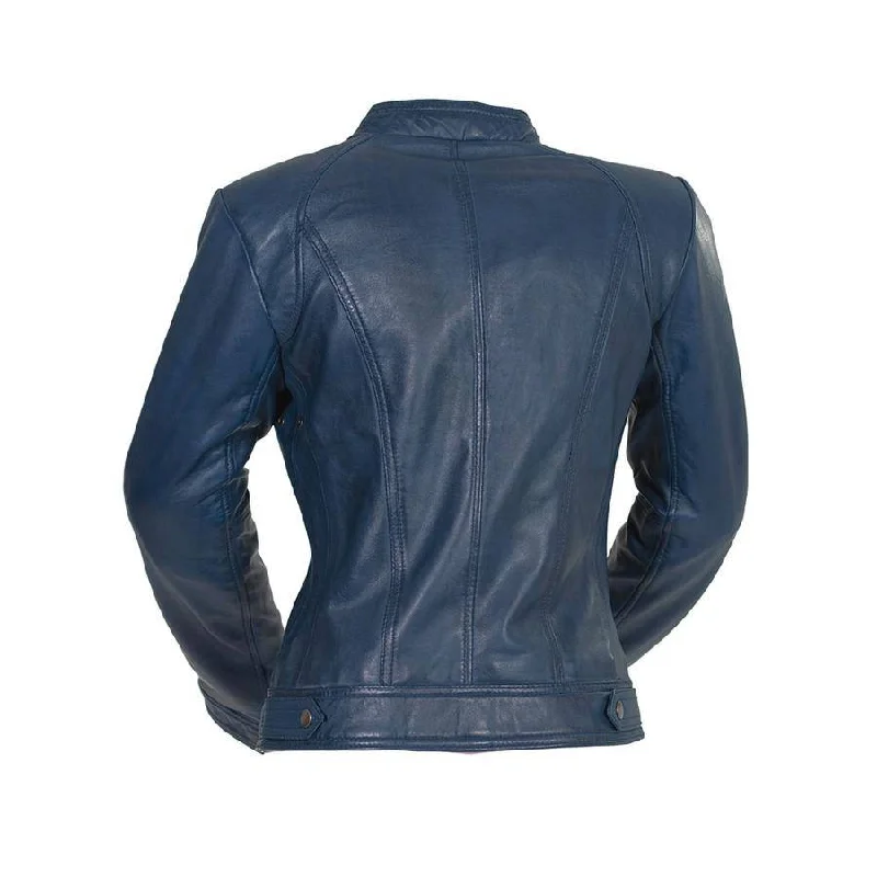 Whet Blu Women's Classic Scooter Style Leather Jacket