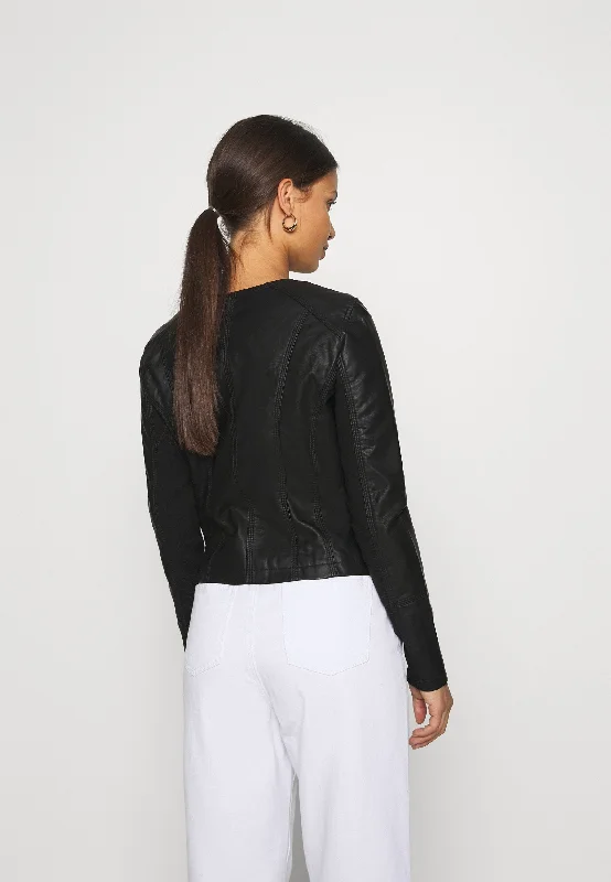 Women’s Black Leather Biker Jacket