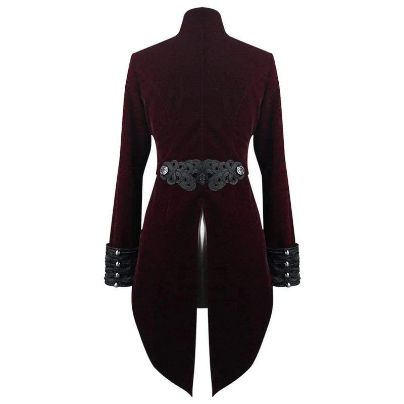 Women's Goth Jacquard Short Dovetail Coat