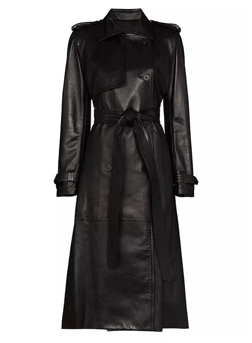 Women's Leather Long Coat