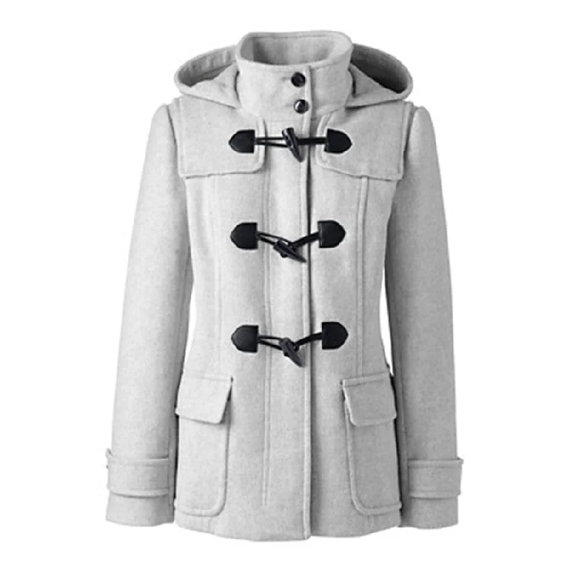 Women's Nickle Heather Hooded Wool Duffle Coat