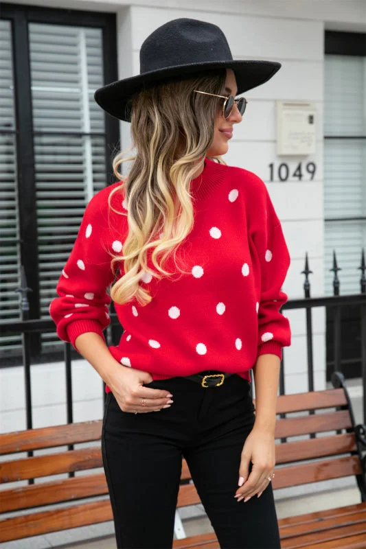 Women's Polka Dot Knitted Jumper