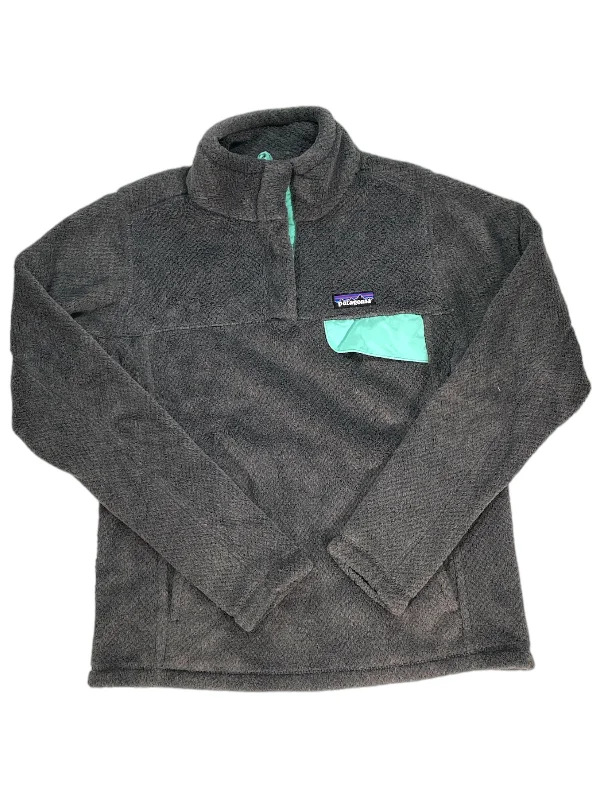 _managed:used and excellent / small: / dark grey/sea green pocket:#5d5a5b