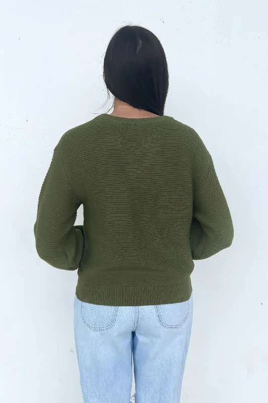 Zailey Knit Jumper Khaki