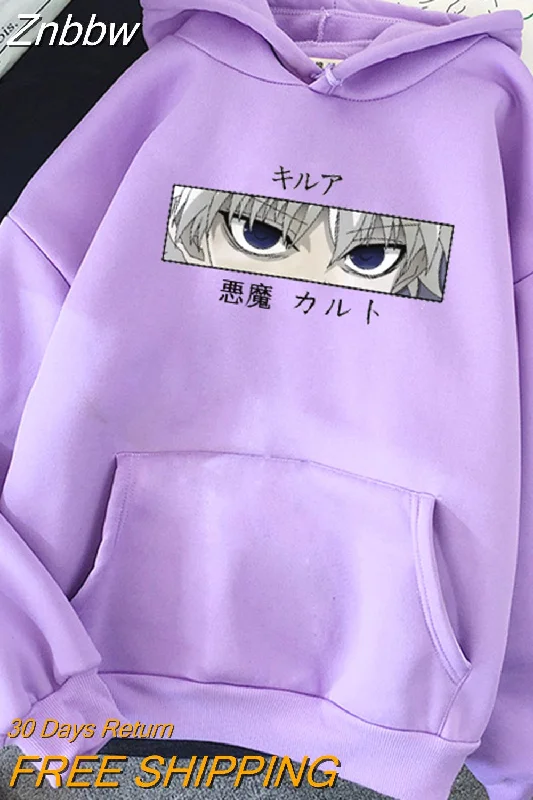 Znbbw Hunter X Hunter Hoodies Sweatshirt Killua Zoldyck Anime Manga Loose Hooded Sweatshirt Hoody Pullover Clothes