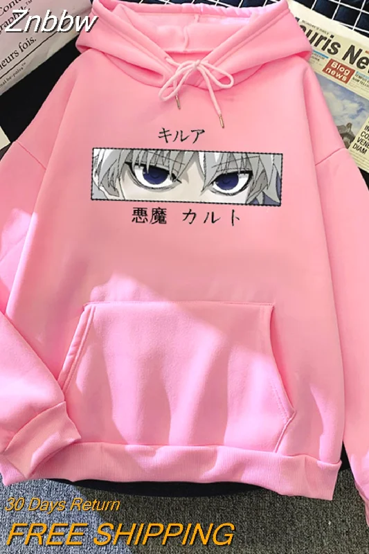 Znbbw Women Hoodies Hunter X Hunter Women Pullovers Hoodies Sweatshirts Killua Zoldyck Hisoka Anime Hoody Streetwear Tops