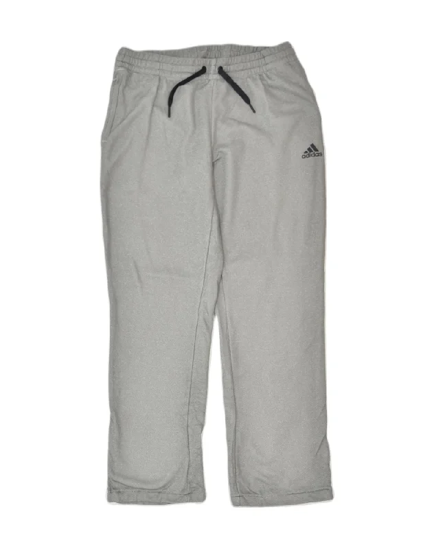 ADIDAS Womens Tracksuit Trousers UK 12/14 Medium Grey Polyester