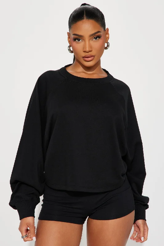 Back Off Lounge Sweatshirt - Black