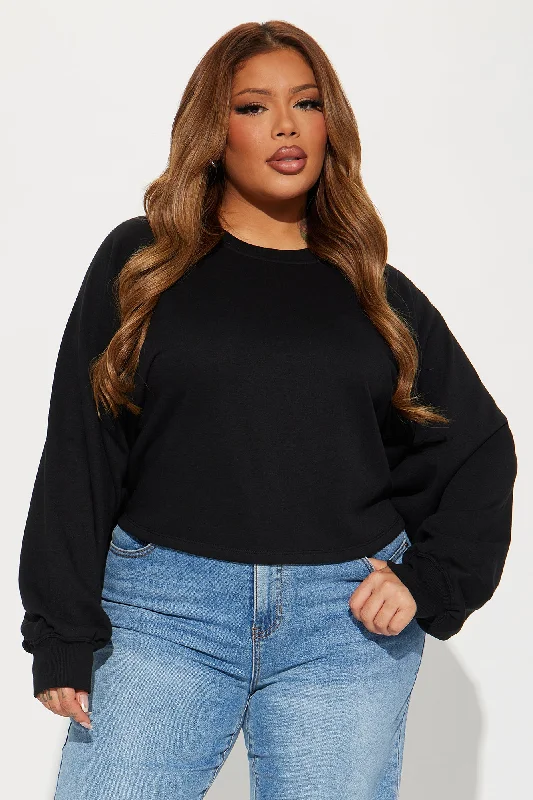 Back Off Lounge Sweatshirt - Black