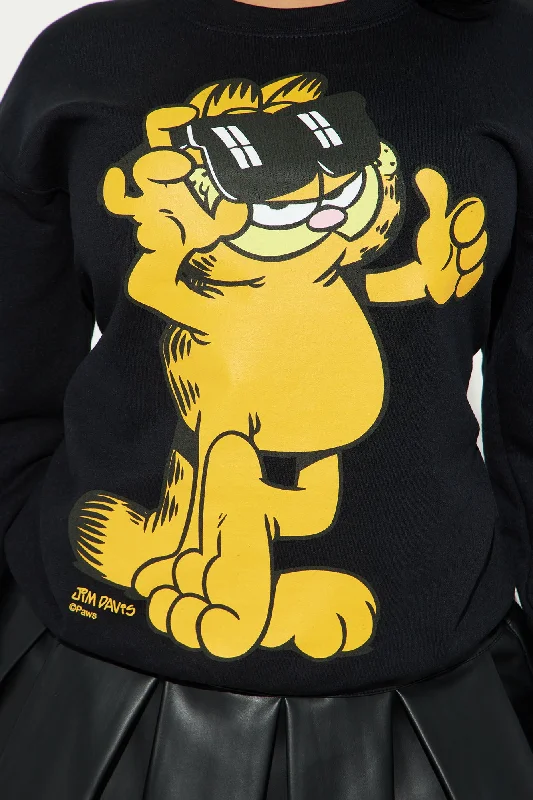 Garfield Crew Neck Sweatshirt - Black