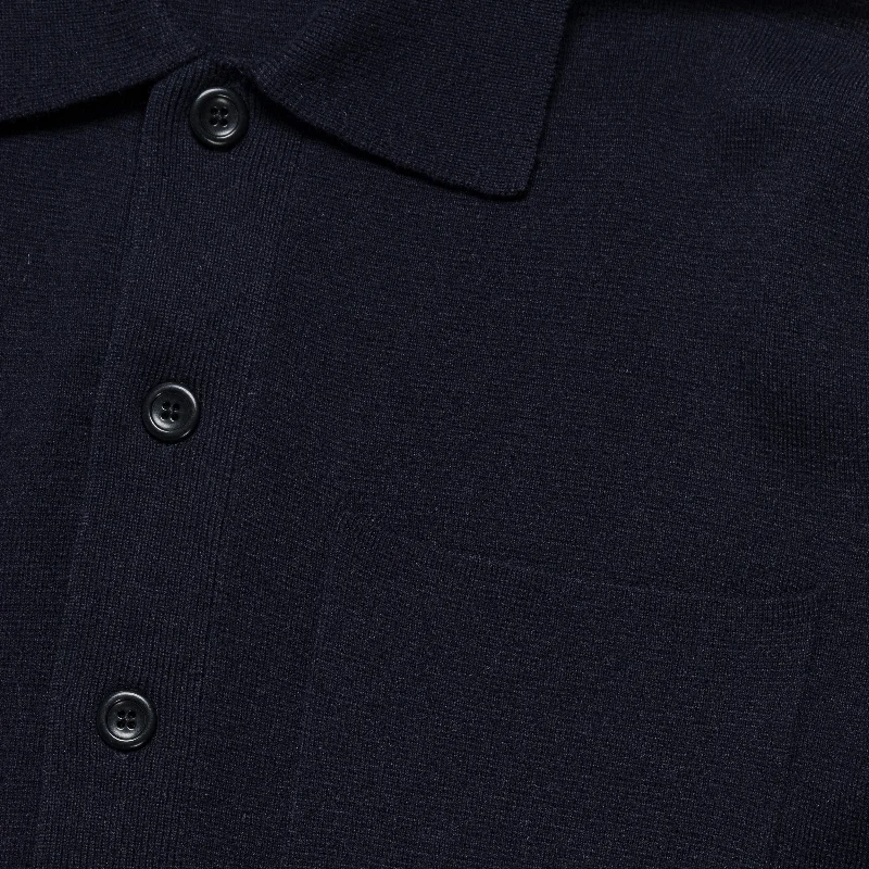 Kian Merino Cotton Milano Polo - Dark Navy