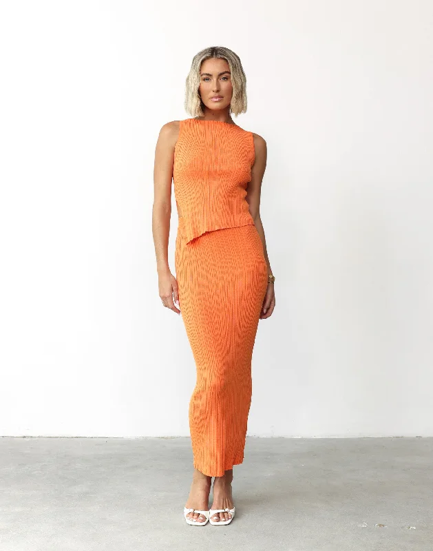 Kienna Maxi Skirt (Orange)