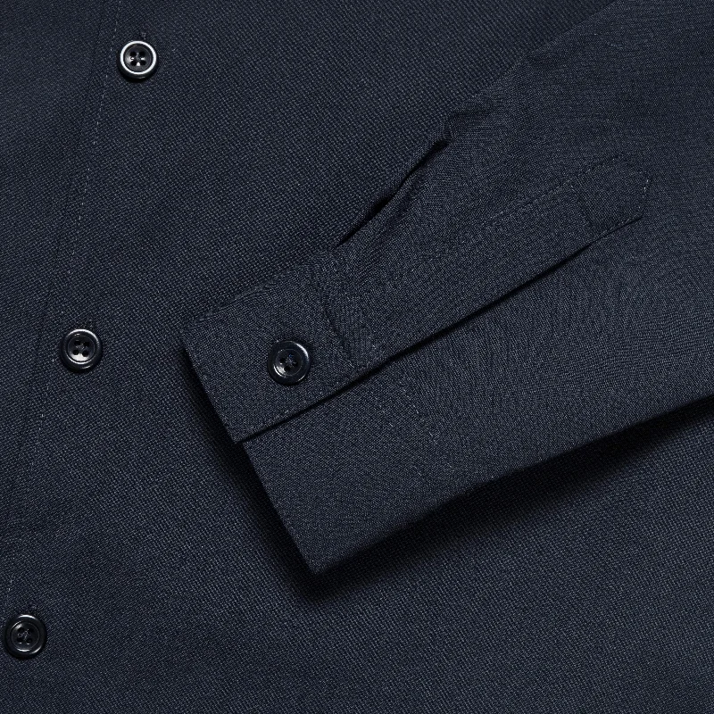 Carsten Light Wool Shirt - Dark Navy