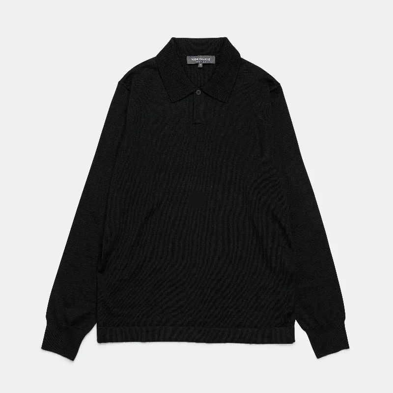 Tech Merino Polo - Black