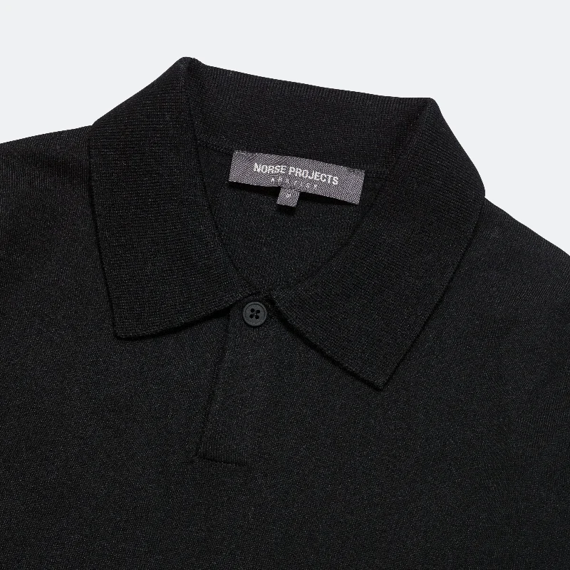 Tech Merino Polo - Black