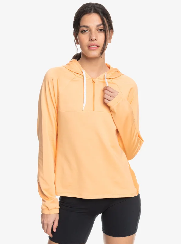 Pure Pursuit Mesh Hooded Top - Peach Fuzz