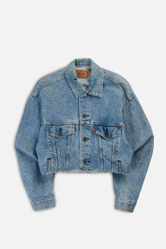 Rework Vintage Levi's USA Crop Denim Jacket - S