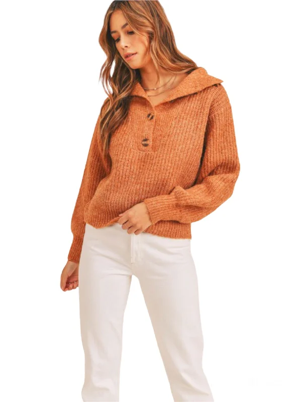 Rust Chunky Pullover Sweater