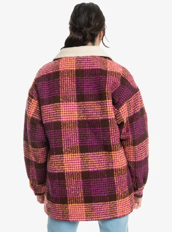 Roxy Passage Of Time Jacket-Bitter Chocolate Hallo Plaid