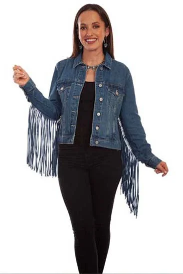 Scully Denim Jacket with Denim Fringe